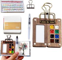 Pocketartist Akvarelės kelioninis rinkinys, Akvarelės kelioninis rinkinys, Kelioninė dažų paletė, Mini nešiojamas akvarelės kelioninis rinkinys