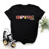 Spice Girls marškinėliai moterims Animacinių filmukų T-shirt trumpomis rankovėmis Madingi mergaičių marškinėliai Keturių sezonų spaudiniai Anime viršūnės Marškinėliai Drabužiai Moteriški S