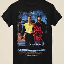 Boyz N The Hood - Filmo plakato įkvėpti unisex juodi marškinėliai S juoda