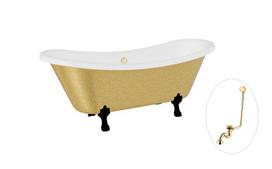 Vonia Besco Amelia Glam 190, Gold+Black, su sifonu su persipylimu Klik-klak Gold