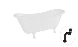 Vonia Besco Amelia 190, White+White, su sifonu Klik-klak Black