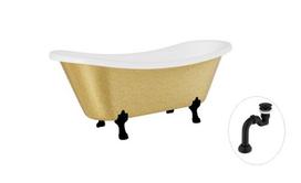 Vonia Besco Amelia Glam 190, Gold+Black, su sifonu Klik-klak Black