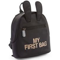 Vaikiška kuprinė Childhome My First Bag, juoda, su reguliuojamu krūtinės dirželiu