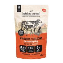 WIEJSKA ZAGRODA Beef with veal and catnip – šlapias kačių maistas, 100 g