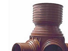 Valymo-apžiūros šulinys 425-200 mm T3 - tiesus srautas ir kairysis įvadas. Uponor PP
