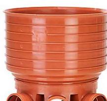 Valymo-apžiūros šulinys 425-200 mm T2 - tiesus srautas ir H+V įvadas. Uponor PP