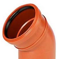 PP lenkimo vamzdis 45 laipsnių kampu 110 mm - Uponor