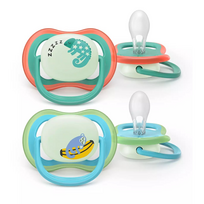 PHILIPS AVENT „Ultra air Naktinis“ Čiulptukas, silikoninis nuo 6-18 mėn. N2 SCF376/28