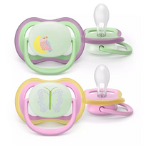 PHILIPS AVENT „Ultra air Naktinis“ Čiulptukas, silikoninis nuo 6-18 mėn. N2  SCF376/29