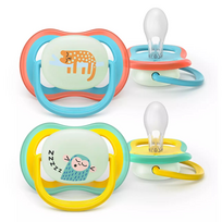 Čiulptukas Avent silikoninis nuo 18 mėn. N2 „Ultra air Naktinis“ SCF376/32 (Philips AVENT)