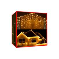 Led girlianda varveklis 500 led 23m silta balta
