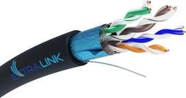 Extralink CAT5E FTP (F/UTP) V2 OUTDOOR TWISTED PAIR 305M - Kabel - Netzwerk networking cable Black F/UTP (FTP)