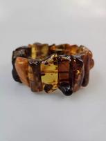 Marga didelė apyrankė iš tikro gintaro Dovana Mamai