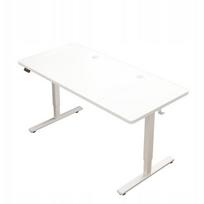 Elektrinis reguliuojamas rašomasis stalas 120x60 cm reguliuojamo aukščio baltas