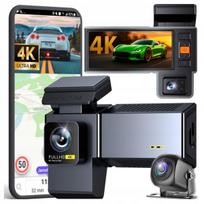 Vaizdo registratorius save a5s 4k, 170°, 3 kameros, wi-fi, gps, 3,2" ekranas, be atminties kortelės