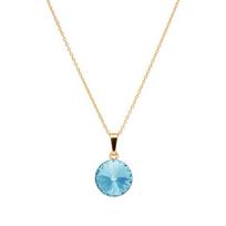 Kaklo papuošalas moterims DaimondSky Clarice II (Aquamarine) su Swarovski kristalais