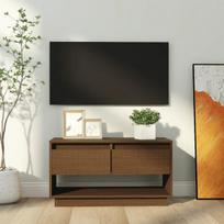 Televizoriaus spintelė，TV spintelė，TV staliukas, medaus ruda, 74x34x40cm, pušis CFE935780