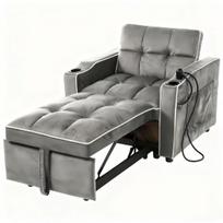 3 in 1 ištraukiama sofa su gėrimų laikikliu, 83×167 cm