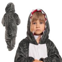 Vaikiška Pižama Kigurumi Kombinezonas, Persirengimo Kostiumas, Pilkas Ryklys, 125-135 Cm, 125-135 cm