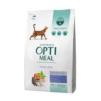 Optimeal sterilizuotoms katėms ir kastruotiems katinams su lašiša, 4 kg