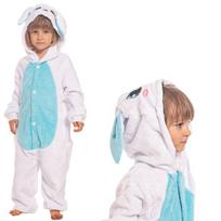 Vaikiška Pižama Kigurumi Kombinezonas Kostiumas Zuikis Mėlynas 135-145 Cm, 135-145 cm