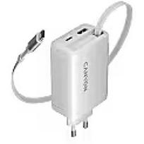Canyon charger OnCharge 65RC Build-In Cable USB-C 65W 1xPD 1xQC EU White CNS-CURC65ACW