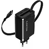Canyon charger OnCharge 65RC Build-In Cable USB-C 65W 1xPD 1xQC EU Black CNS-CURC65ACB