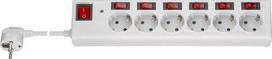 Goobay 6-Outlet Surge Protector Power Strip with Switch, 1.5 m