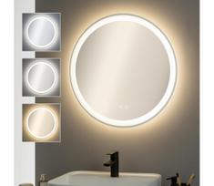Brilagi-LED pritemdomas vonios veidrodis su apšvietimu ir šildymu AVA PRO LED/18W/230V skersmuo 60 cm IP44