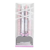 4 Pcs 0.5mm Gel Ink Pen Ballet Strap Bows Neutral Pen Retractable Black Ink Gel Pen Lovely Pressing Pen for Journaling rožinė