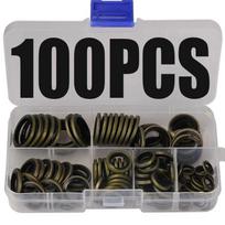 100/150/240 vnt. Metalinė-guminė praplovimo tarpinė alyvos išleidimo kamščio tarpinė Tinka M6 M8 M10 M12 M14 M16 Kombinuota tarpinė Sandarinimo žiedas