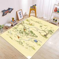 Disney Mikė Pūkuotukas Šimto Akrų Miškas Vaikų Svetainės Kilimas Miegamojo Koridoriaus Vonios Kambario Neslystanti Grindų Danga 40x60cm