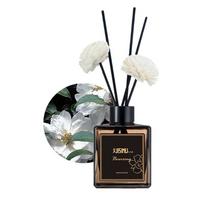 Nendrių difuzorių rinkinys vonios kambario oro gaivikliams, jazminų kvapo aliejaus difuzorius su lazdelėmis, aromaterapinio aliejaus nendrių difuzorius namų dekorui 50ml