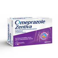 Omeprazole Zentiva 20 mg kietosios kapsulės N14