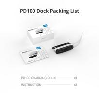 BOBOVR PD100 Du viename įkrovimo dokas su tiesioginiu galios ekranu 30W USB-C PD greitas įkrovimas įėjimas/išėjimas USB-C USB-A prievadas suderinamas B100 balta