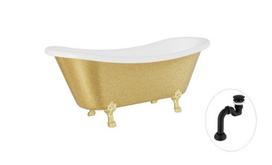Vonia Besco Amelia Glam 190, Gold+Gold, su sifonu Klik-klak Black