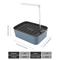 Papūgos vonios vonelė Automatinė paukščių vonia Dušas su cirkuliuojančiu čiaupu USB elektrinė augintinio vandens vonelė Banguotosios papūgėlės dušo fontano baseinas