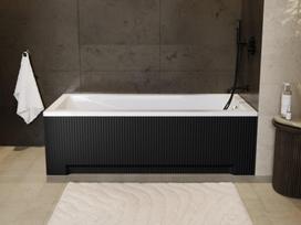 Vonia Besco Modern, 170 x 70 cm, su rifliuota juoda apdaila
