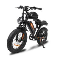 JKING FXH-002 Pro Elektrinis kalnų dviratis 48V 20AH*2 Dviguba baterija 20 colių juoda