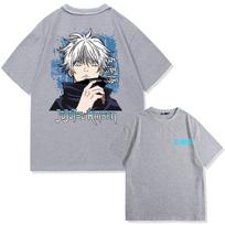 Summer fashion Japanese anime  Attack on Titan  by Gojo Satoru, pure cotton short-sleeved men's T-shirt, trendy loose off-the-sh S