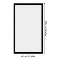60*100CM Langų tinklelis Lipnus tinklelis nuo uodų langui Be gręžimo Uodų tinklas virtuvei, miegamajam, vonios kambariui 60x100cm juoda