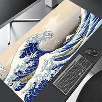 Japonija Kanagavos didžioji banga Pelės kilimėlis Stalo kilimėlis Kilimas Žaidėjo PC Žaidimų priedai Klaviatūros spintelė Pelės Nešiojamieji kompiuteriai Guminis kilimėlis 30x60cm with edge