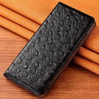 Tikros odos dėklas su stručio raštu IPhone 16 Pro Max 13 11 12 14 15 17 Pro Max 16 Plus 17Air 16E piniginei, atverčiamas dangtelis For iPhone 16 Plus juoda