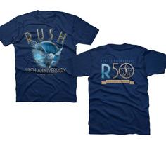 Rush 50-ojo jubiliejaus 1974 2024 Toronto Kanada Marškinėliai XL