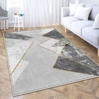 Modernus geometrinis kilimas svetainei, lengvas, prabangus miegamojo dekoras, lengvai valomas kilimas, 200x300, didelio ploto svetainė, neslystantys kilimėliai 60x90cm