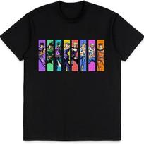 JoJo's Bizarre Adventure Shirt Trend Fashion Anime t-Shirt Unisex Short-Sleeved Tops Teen Fans Gifts Black tee Shirt S juoda