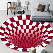 3D sūkurio optinės iliuzijos kilimai Gaudyklės plotas Kilimas Neslystantys apvalūs kilimėliai Dideli kilimai svetainei Sofai Sūkurys Plaunamas kilimas 40X40cm