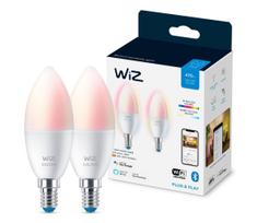 KOMPLEKTAS 2x LED RGBW Reguliuojama lemputė C37 E14/4,9W/230V 2200-6500K Wi-Fi - WiZ