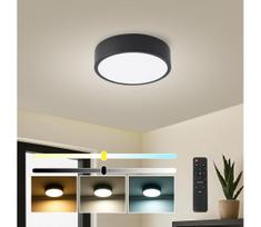 Brilagi - Dimeriuojamas LED šviestuvas POOL LED/18W/230V 3000-6000K 20 cm juodas + su nuotoliniu pultu