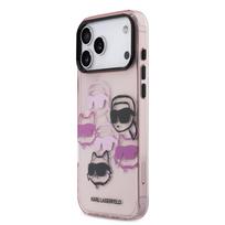 Karl Lagerfeld IML Multi K&CH Heads dėklas skirtas Apple iPhone 17 Pro Max Pink
